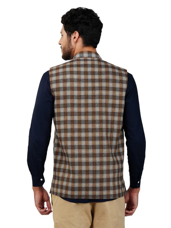 Image of VASTRAA FUSION Men's Traditional Woolen Nehru Jacket Modi Waistcoat