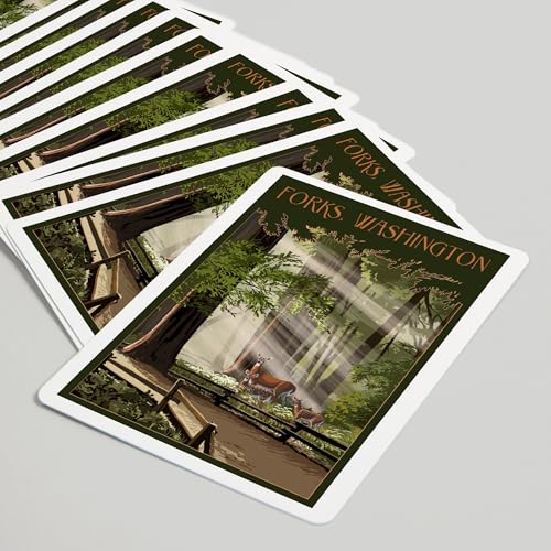 Naipes Poker Forks Washington Deer Fawn Parque Nacional miniatura 5
