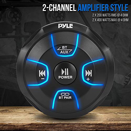 Pyle 2-Way Waterproof Off Road Speakers - 4" 800W Active Passive Marine Grade Wakeboard Tower Rgb Speakers System W/Bluetooth Controller, Full Range Stereo Speaker For Atv/Utv Jeep Boat Plutv48Kbtr #TOP5