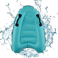 Feliciay Aufblasbares Bodyboard, leichtes tragbares Schwimmenbrett mit Griffen, Schwimmhilfen für Pool, Lernen Hilfsmatte, aufblasbares Surfbrett für Kinder und Erwachsene (Blau)
