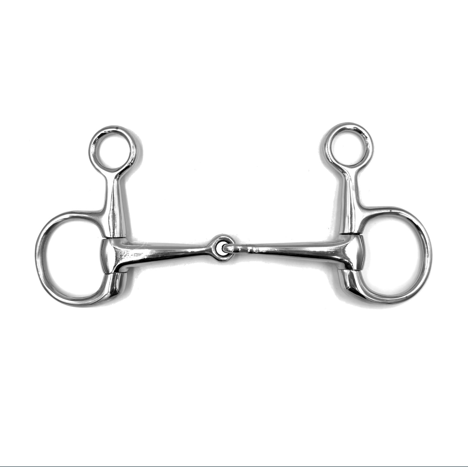 Equine Smile ES0074 Belly Snaffle Bit Simple Broken Stainless Steel Bit Thickness 15 mm (11.5 cm), silver