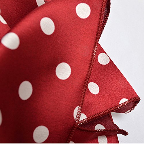 Women Silk Neckerchief Polka Dot Small Square Neck Scarf for Women PSSJ014