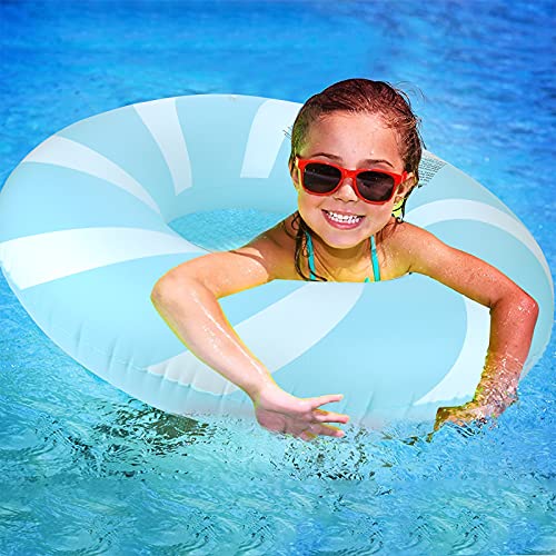 Bestrip Pool Floats Adult Size For Kids Age 8-12 Adults Inflatable Floats Swimming Ring Toys Beach Pool Party Lake Use (1Pcs-Blue) #TOP2
