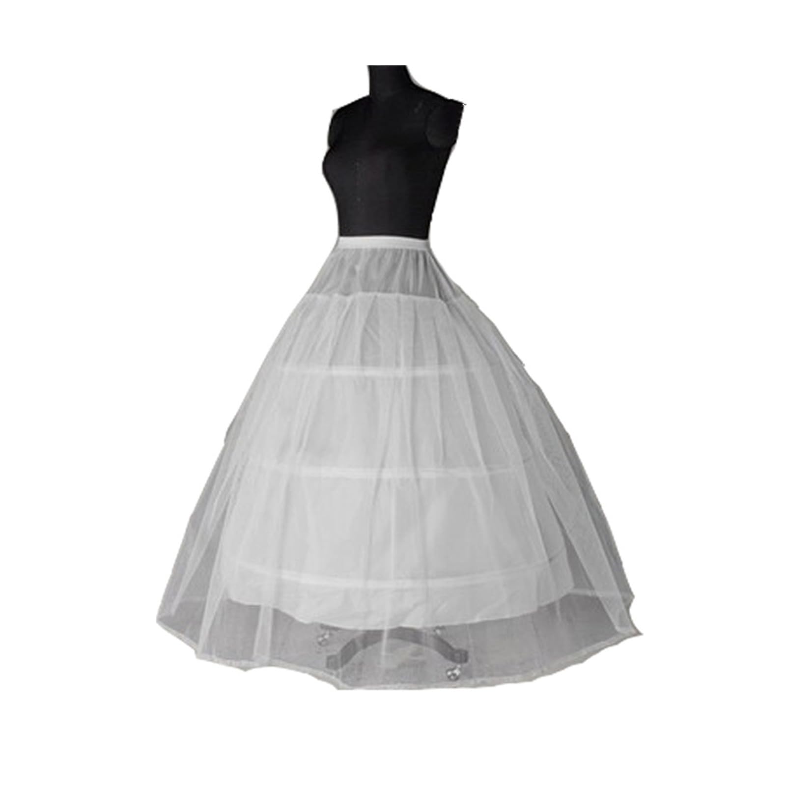 Bruidshuwelijk Petticoat Hoop Crinoline Prom Onderrok Fancy Rok Slip, Bruidstrouwjurken Wit