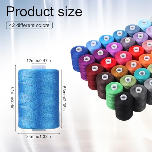 Hilo de coser poliéster 42 colores 1000 yardas miniatura 2