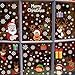 Vetrofanie Natale, Adesivi Natalizi per Finestre Riutilizzabili, Adesivi Statico, Fai da te Finestra Sticker PVC Statico Adesivi Natalizi Finestre per Decorazioni Natalizi