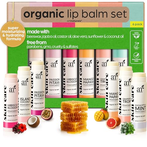 25% coupon - ArtNaturals Organic Beeswax Lip Balms, 6ct