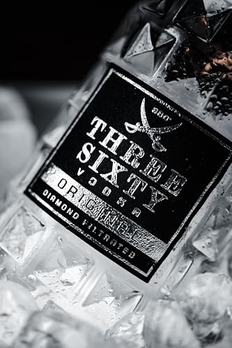 THREE SIXTY VODKA - Diamond filtrated Vodka - In der einzigartigen Facettenschliff-Flasche - Ein ungewöhnlich mildes und weiches Geschmacksprofil - 3L - 37,5% vol.