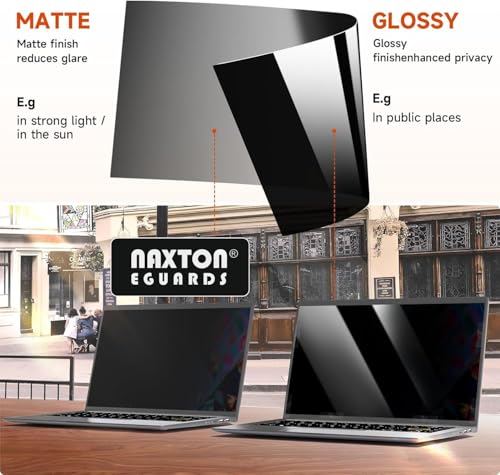Image of NAXTON Privacy Screen guard for LAPTOP 14 INCH (aspect ratio 16:10) FIX TYPE - No Eye Strain | Anti Blue Light + Anti Glare | No Dry Eyes | Privacy Screen [Bubble Free], [Anti-Scratch], Customised for full Screen cover - NOT A TEMPERED GLASS (14.0 INCH (aspect ratio 16:10))