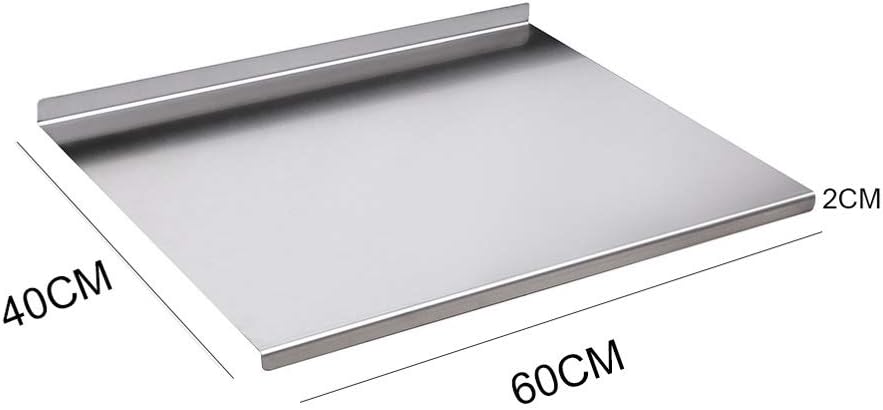 Stainless Steel Cutting Board Household Knife Board Kitchen 304 Food Grade Heavy Duty Cutting Board Pastry Making Baking Tray (Size : 50x50x2cm) (OneColor 40x60x2cm)