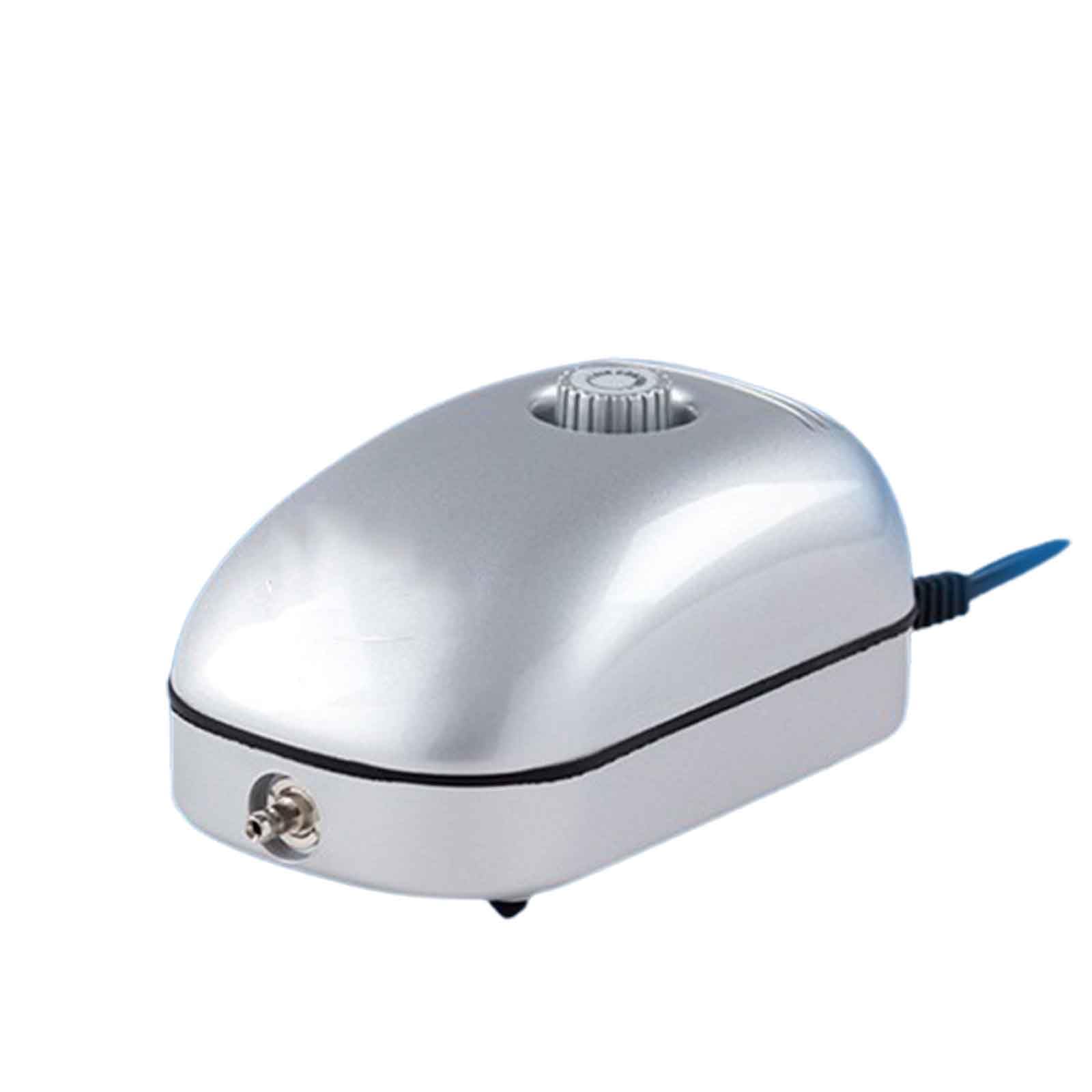 JUSHZ Pompe d'Aria Pompa Acqua Pompa Acquario Ossigenatore Acquario Aeratore Mini Giardino Silenzioso Piccolo Adatto per Acquari Interni (2W 137X81X64mm,Silver)