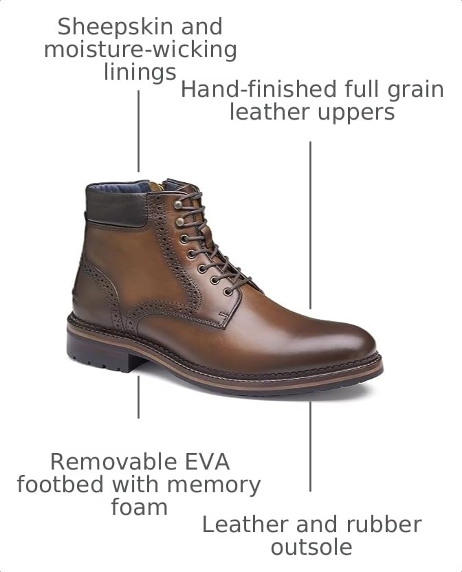 Image of Johnston & Murphy Connelly Plain Toe Boots