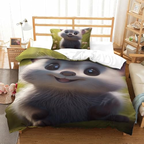 Housse de couette hamster 135x200 microfibre avec taie d'oreiller lit enfant - 2