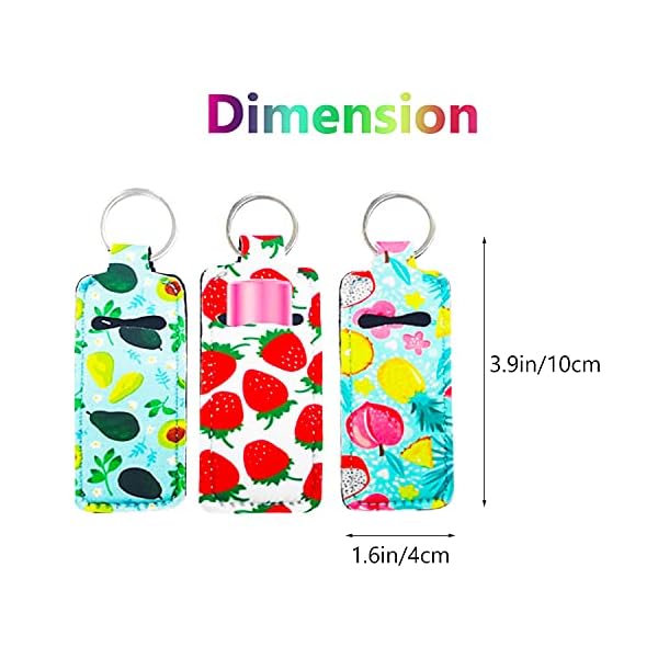 ANGIEHAIE Chapstick Holder Keychain,Neoprene Balm Holders Pouch,