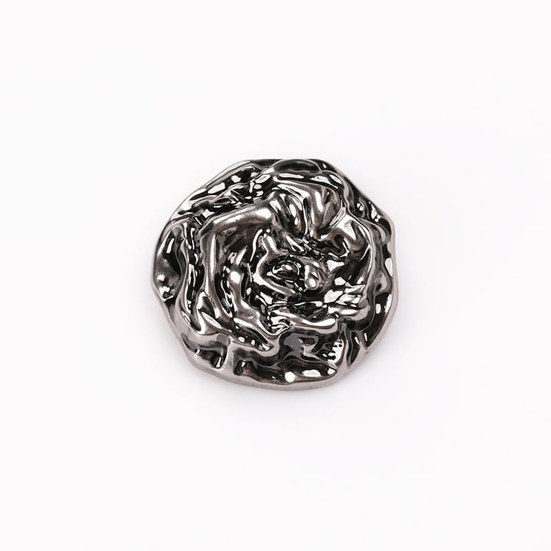 Metalowe guziki do płaszczy, 20 szt. Guzików z trzonkiem, Fashionfor ubrania, swetry rozpinane, płaszcze, projekty rękodzielnicze(Vintage silver,20 mm)