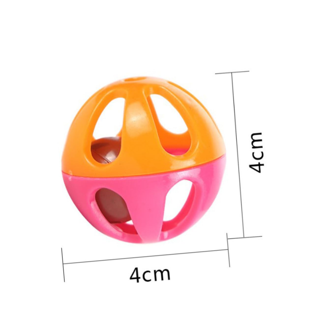 ibasenice 50pcs Cat Bell Ball Funny Hollow Out Teaser Balls Colors Stimulates Curiosity and Play Bright and Practical Design for Cats and Pets Random Random Color