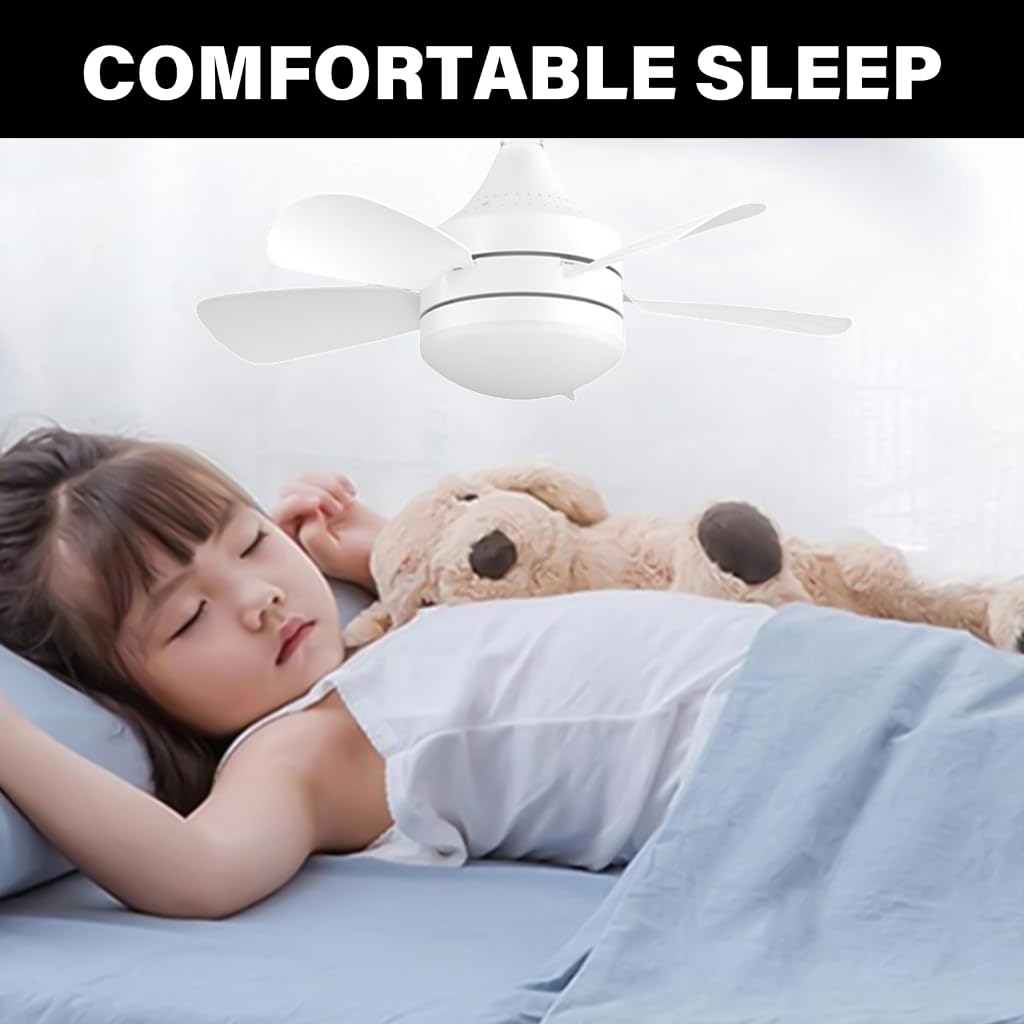 Ventilador de techo LED ajustable con viento fuerte, distribución uniforme de iluminación eficiente de energía para el hogar, recámara, oficina