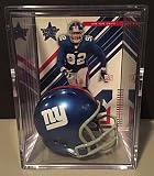 New York Giants NFL Helmet Shadowbox w/Michael Strahan card