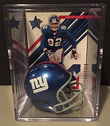 New York Giants Nfl Helmet Shadowbox W/Michael Strahan Card #TOP30