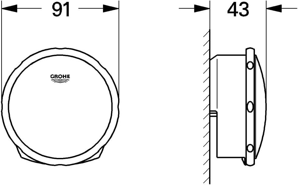 Grohe FMS Talentofill 19952 cool Sunrise 19952GL0 Bath Fill, Drain and Overflow Size