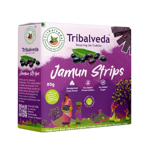 Image of Tribalveda Whole Dried Jamun Strips (Pack of 2)