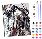 ZCLZHANG Pintar por Numeros Adultos DIY Pintura por Numeros 40x50cm Besando al Gran Maestro del Cultivo Demoniaco Kit con Pinceles y Pinturas Acrilicos para Pintar Pinturas Decoraciones Hogar Regalos