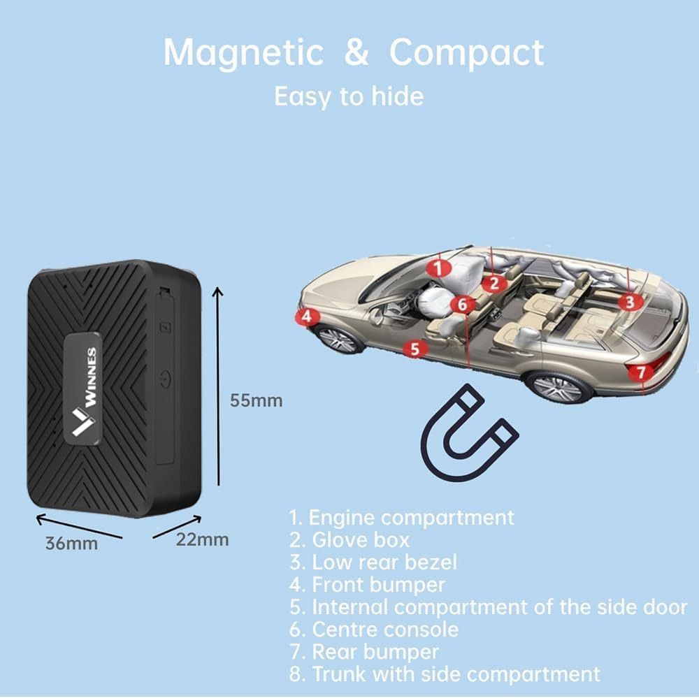 Mini localizzatore GPS per auto, 4G, tracciamento in tempo reale, GPS nascosto, portatile, per moto/bicicletta/età/bambini, durata della batteria di 60 giorni, deve essere ordinato