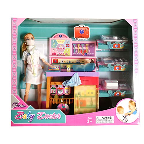 image for Yellow River Toy Doctor Kit for Kids Doctor Playset, Baby Doctor Plays