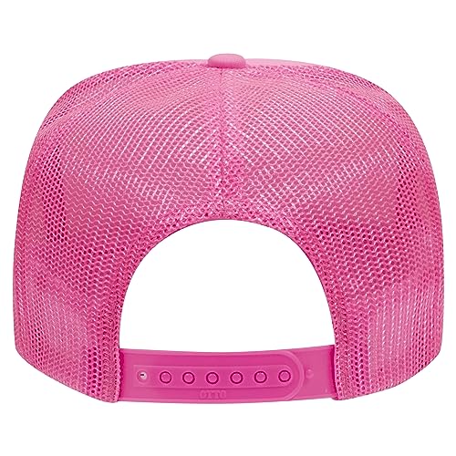 Image of OTTO Polyester Foam Front 5 Panel High Crown Mesh Back Trucker Hats in 97, Bulk, Wholesale