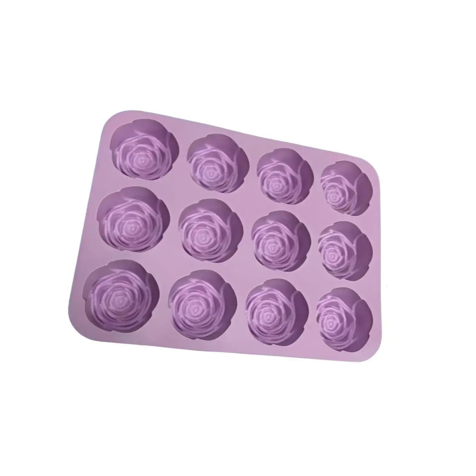 TFAOYS 12 Cavity Rose Silicone Molds Set Oven Bake Flower Pan for Professional Bakers and Creative Cooking Enthusiasts Rose Silicone Molds