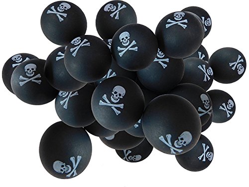 CherryPic Junction Jolly Roger's Balls - Custom Skull and Crossbones Pirate Beer Pong - Pack of 20 Balls