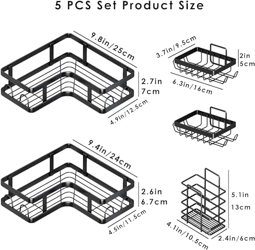 Lista de Estantes para ducha comprados en linea. 26 Estantes para ducha marca NEWKIBOU (2)