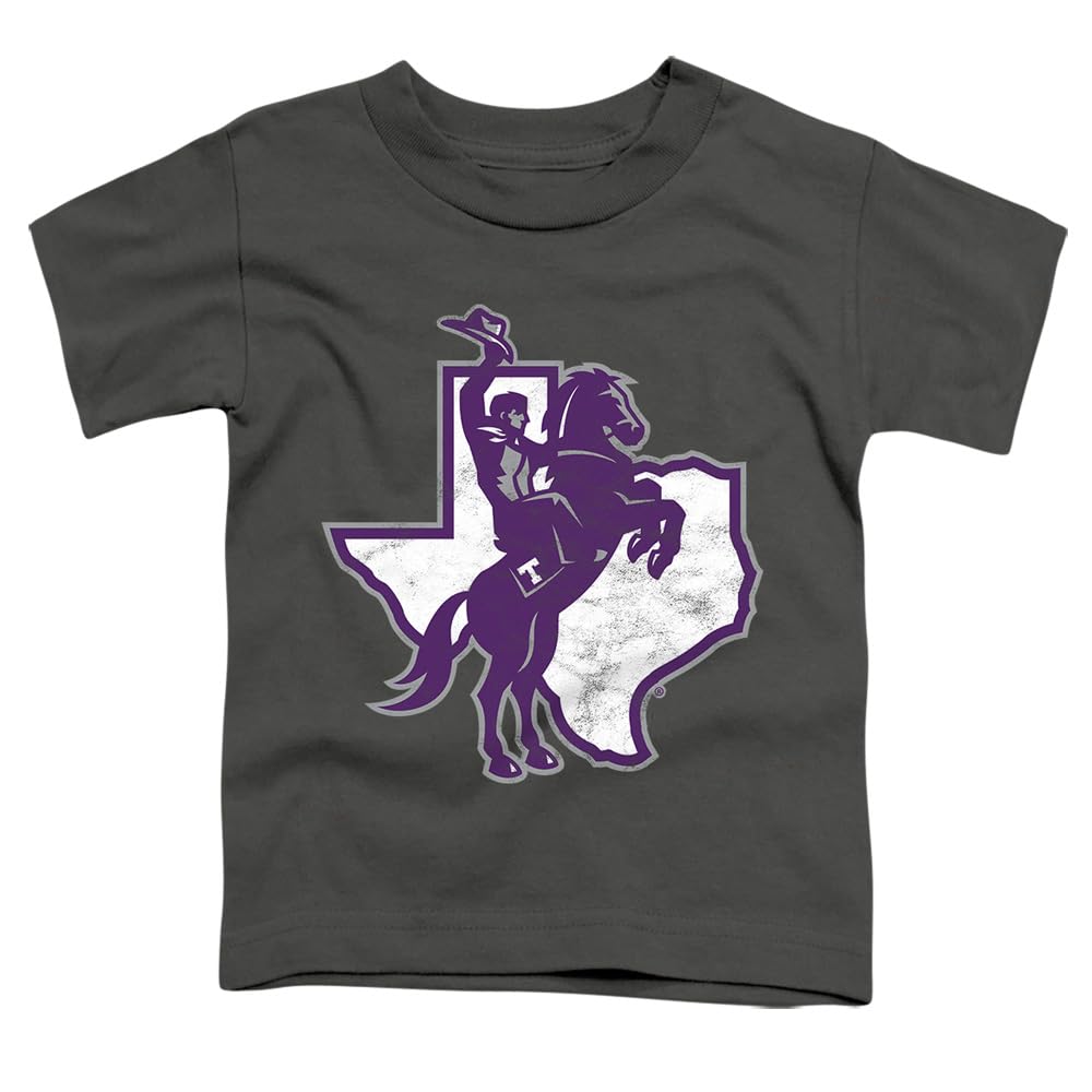 Tarleton State University Official Distressed Primary Unisex Toddler T Shirt,Charcoal, 4