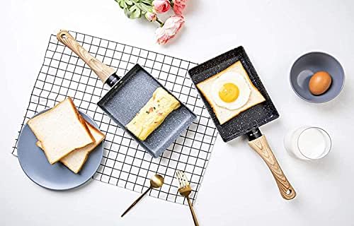 Yesland Tamagoyaki Japanese Omelette Pan, Non-Stick Coating Rectangle Frying Egg Pan, Grey
