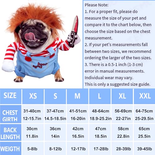 Dog-Costumes-Deadly-Doll-Dog-Costume-Chucky-Dog-Costume-with-Knife-for-Pets-Frenchie-Clothes-Funny-Dog-Halloween-Costume-for-Medium-Dogs-M Dog Costumes Deadly Doll Dog Costume Chucky Dog Costume with Knife for Pets Frenchie Clothes Funny Dog Halloween Costume for Medium Dogs M