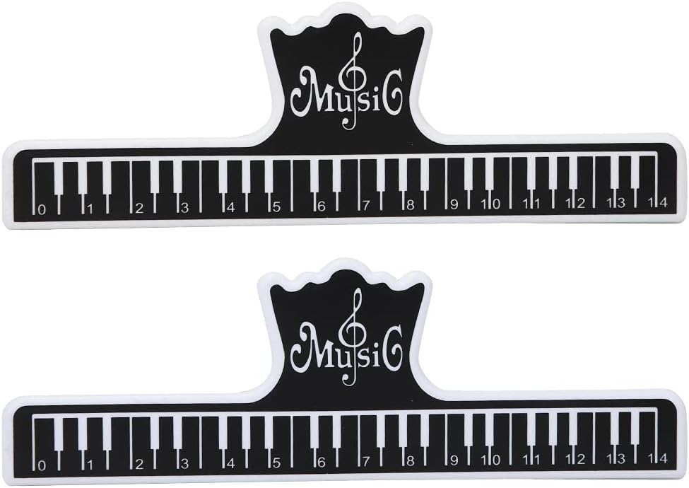 Musical Book Note Clip Lightweight Sturdy Reusable Clip for Music Performance Yellow Black (Black)
