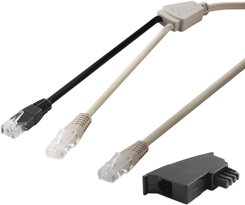 BestPlug DSL LAN Netzwerk Kabel Adapter Verteiler Splitter Weiche Kabel