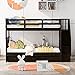 Harper & Bright Designs Twin Over Twin Bunk Bed with Stairs and Drawers, Solid Wood Stairway Bunk Bed with Storage for Kids Teens Adults, Bedroom, Dorm (Espresso)