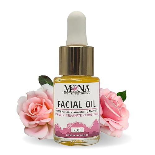 MONA Brands - Aceite facial natural con rosa mosqueta, vitamina E y aceite de argán, cuidado de la piel botánico puro, aceite antienvejecimiento,