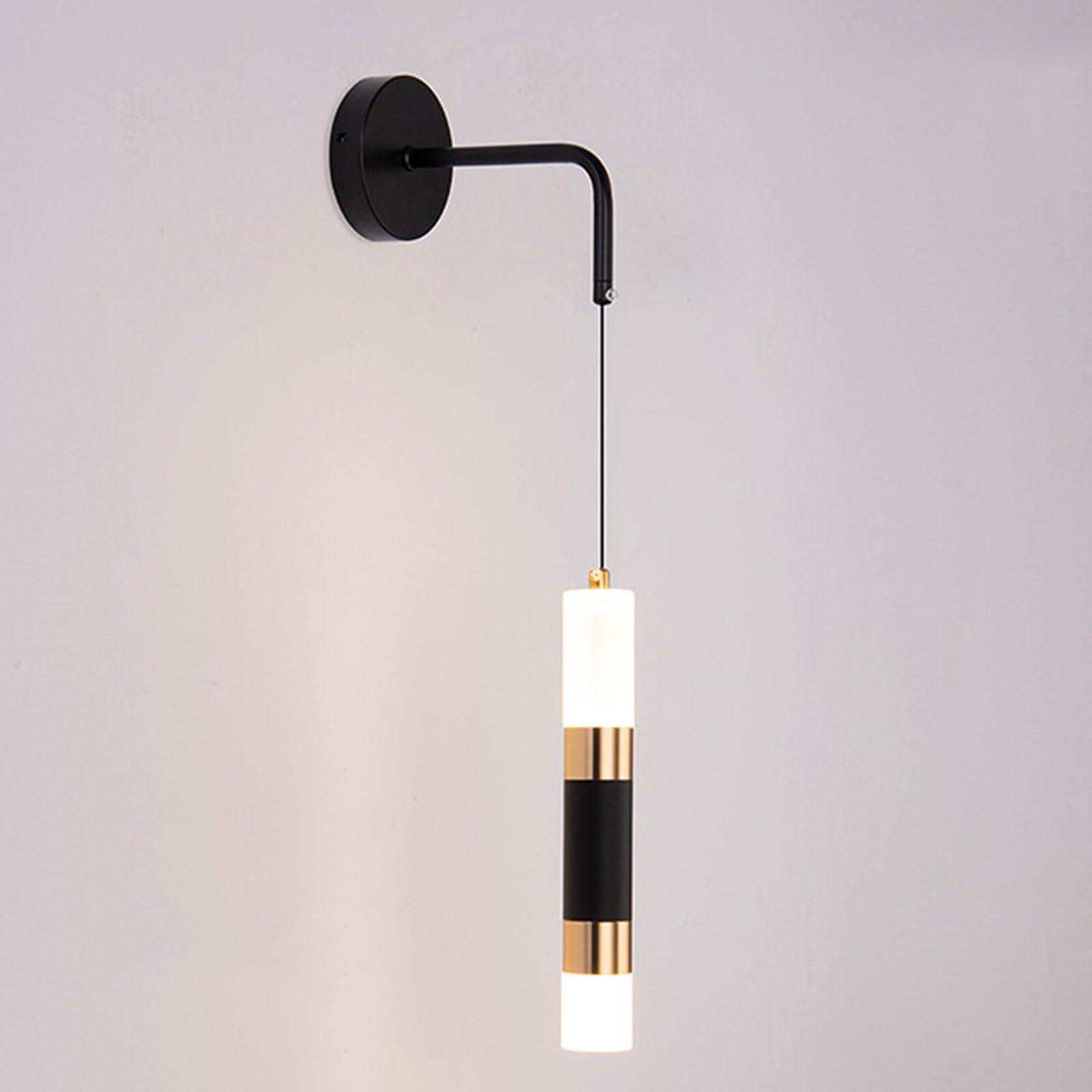 AWEITG Minimalist Black Wall Sconce - European Style LED Lamp for Home Decoration