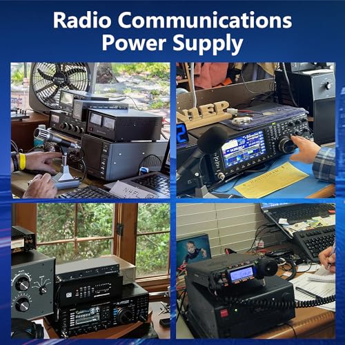 Universal Compact Bench Power Supply- 50 Amp Regulated Home Lab Benchtop AC-to-DC Converter 13.8 Volt/9-15Volt, Cooling Fan, Screw Type Terminals - Jesverty SPS-50II