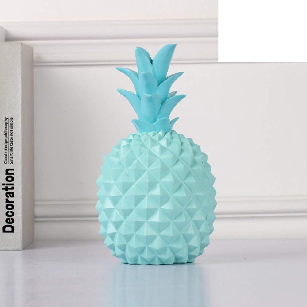 Tirelire ananas bleu en résine : le cadeau de collection parfait pour famille et couples
