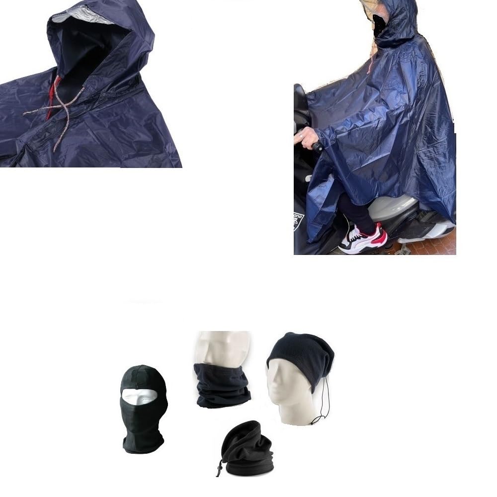 Compatible avec Peugeot SQUAB 50 Cape Poncho imperméable couverture anti-pluie coupe-vent pour scooter moto scooter scooter scooter trottinette taille unique universelle