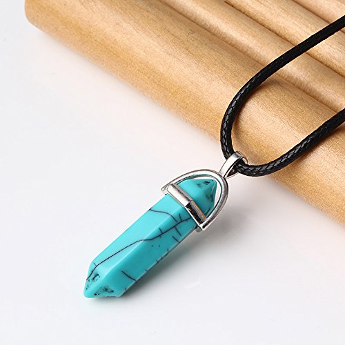 Elegant Rose 6 stuks vriendschapshangers aan zwarte halsketting voor dames, hanger in prismavorm. - Image 5