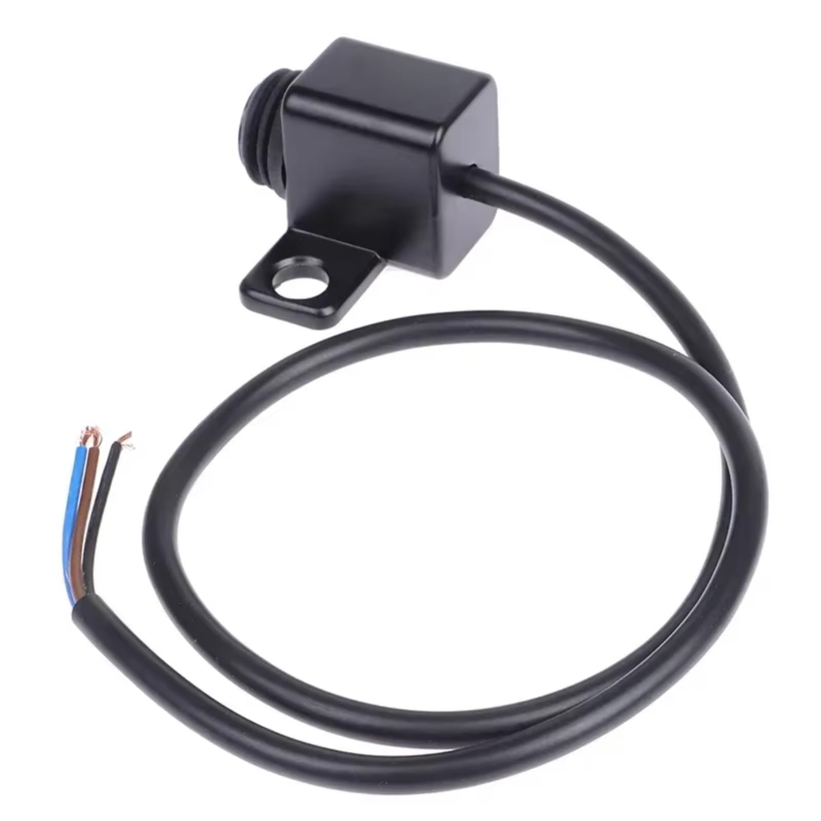 Interrupteurs De Moto De 10 Mm De Diamètre Base De Rétroviseur En Plastique Phare Double Clignotant Interrupteurs Multifonctions Modifiés Contacteur d'Allumage(Right Hole)