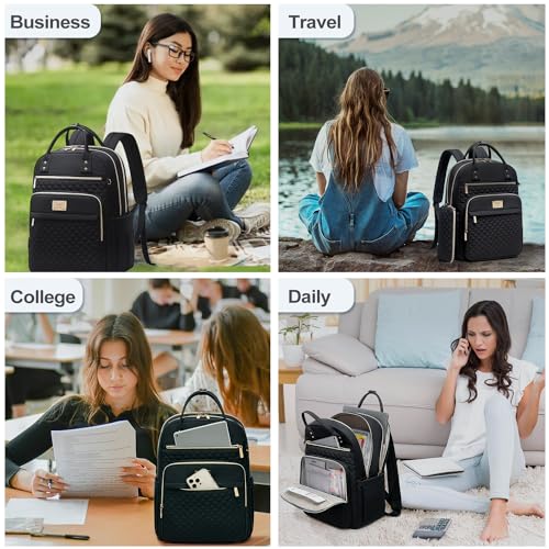Image of Tealari Laptop Backpack for Women,15.6 Inch Laptop Backpack for Work,Waterproof Travel Backpack,College Bookbag with Wallet