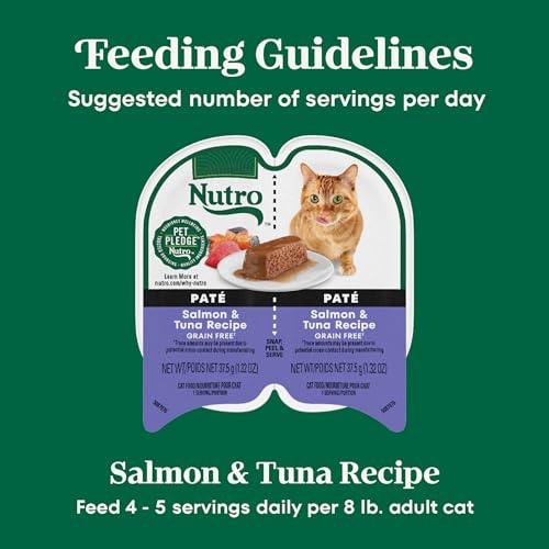 Image of Nutro Perfect Portions Pate Wet Cat Food, Salmon & Tuna, 2.6 oz, 24 ct