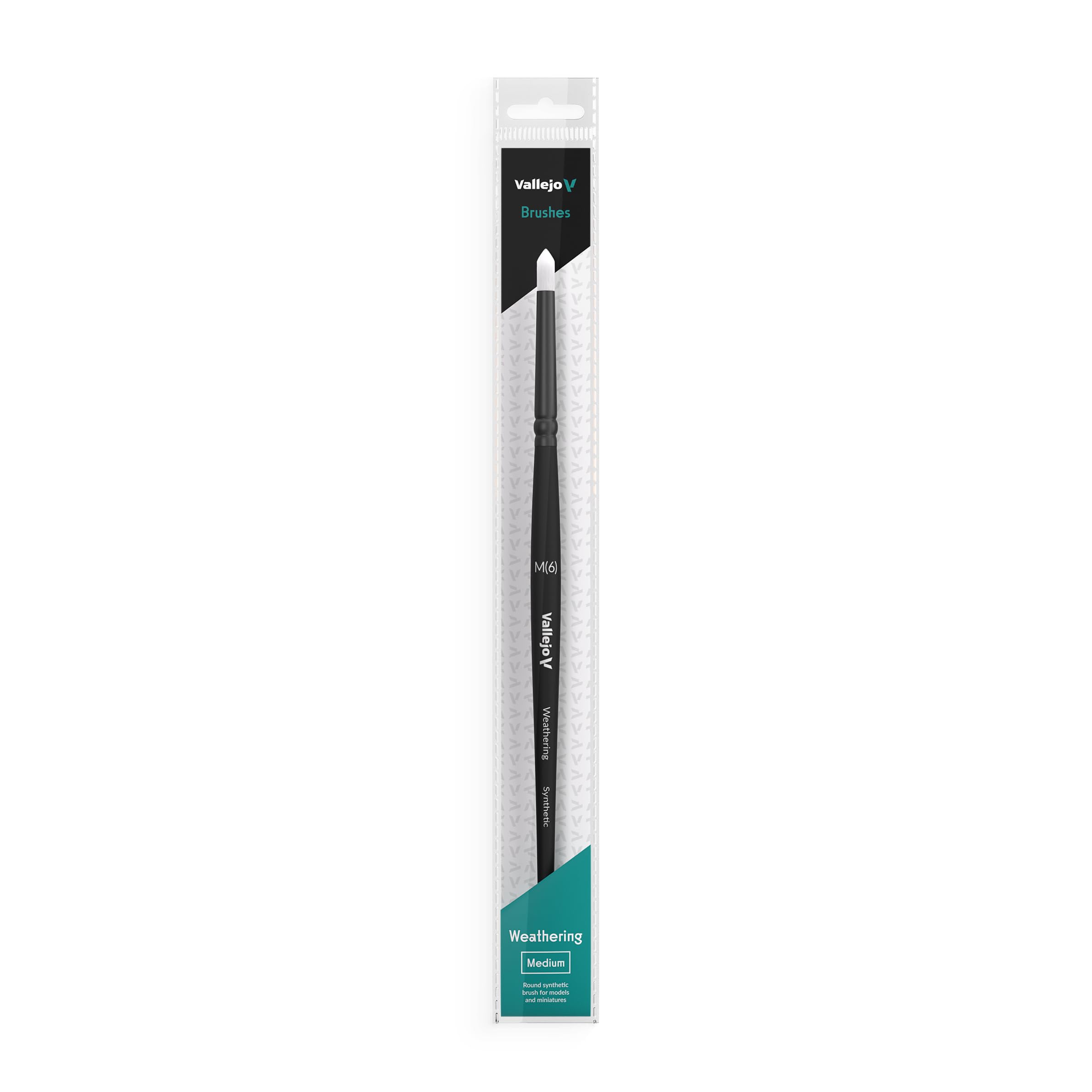 Vallejo Weathering - Round Synthetic Brush (Medium) - B08002