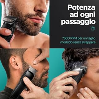 Yineel Tagliacapelli Professionale Uomo, Macchinetta per capelli e Barba Senza Fili con Display LED, Tagliacapelli elettrico con Lama in Ceramica, 300 Min Autonomia, Ricarica USB-C