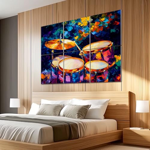 Paneles acústicos artísticos 6 unidades, absorbentes de sonido, 48"x72", adhesivos, para estudios y oficina miniatura 5